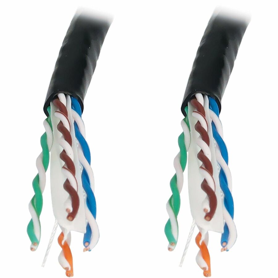 Eaton Tripp Lite Series Cat6a 10G Solid Core UTP Bulk Ethernet Cable, CMR Rated, Black, 1000 ft. (305 m) — N223-01K-BK