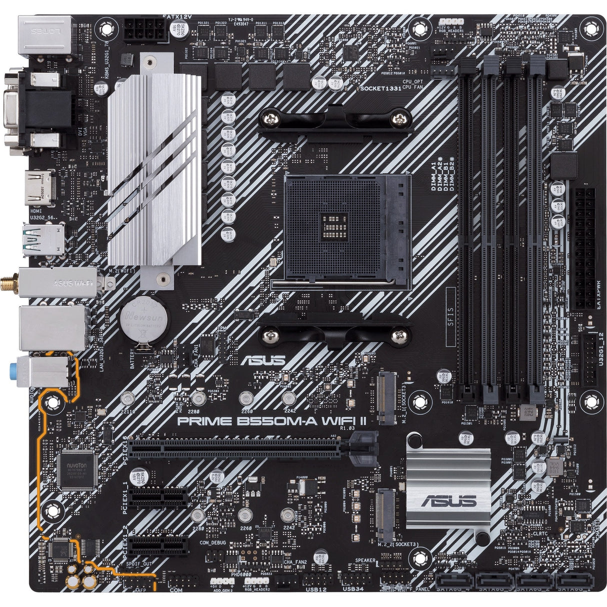 Asus Prime B550M-A WIFI II Desktop Motherboard - AMD B550 Chipset - Socket AM4 - Micro ATX — PRIMEB550M-AWIFIII
