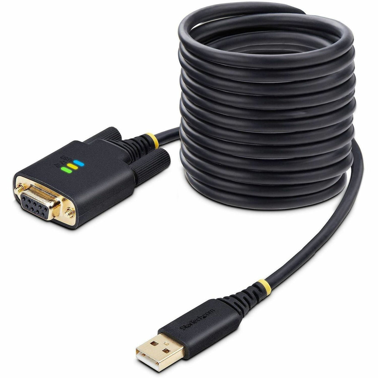 StarTech.com 10ft (3m) USB to Null Modem Serial Adapter Cable, COM Retention, FTDI, RS232, Changeable DB9 Screws/Nuts, Windows/macOS/Linux — 1P10FFCN-USB-SERIAL