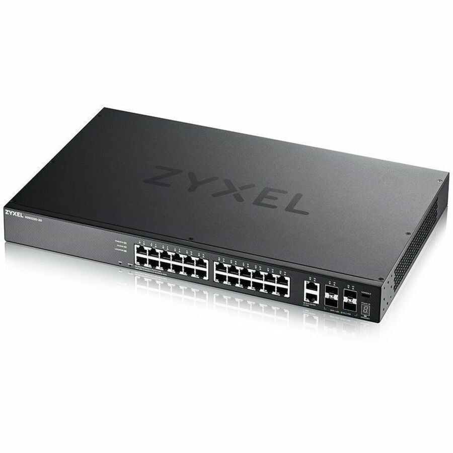 ZYXEL XGS2220-30 24-Port Gigabit L3 Managed and Nebula Pro Cloud Managed Switch with 4 SFP+ 10G Uplinks and 2 10G Ethernet Ports — XGS2220-30