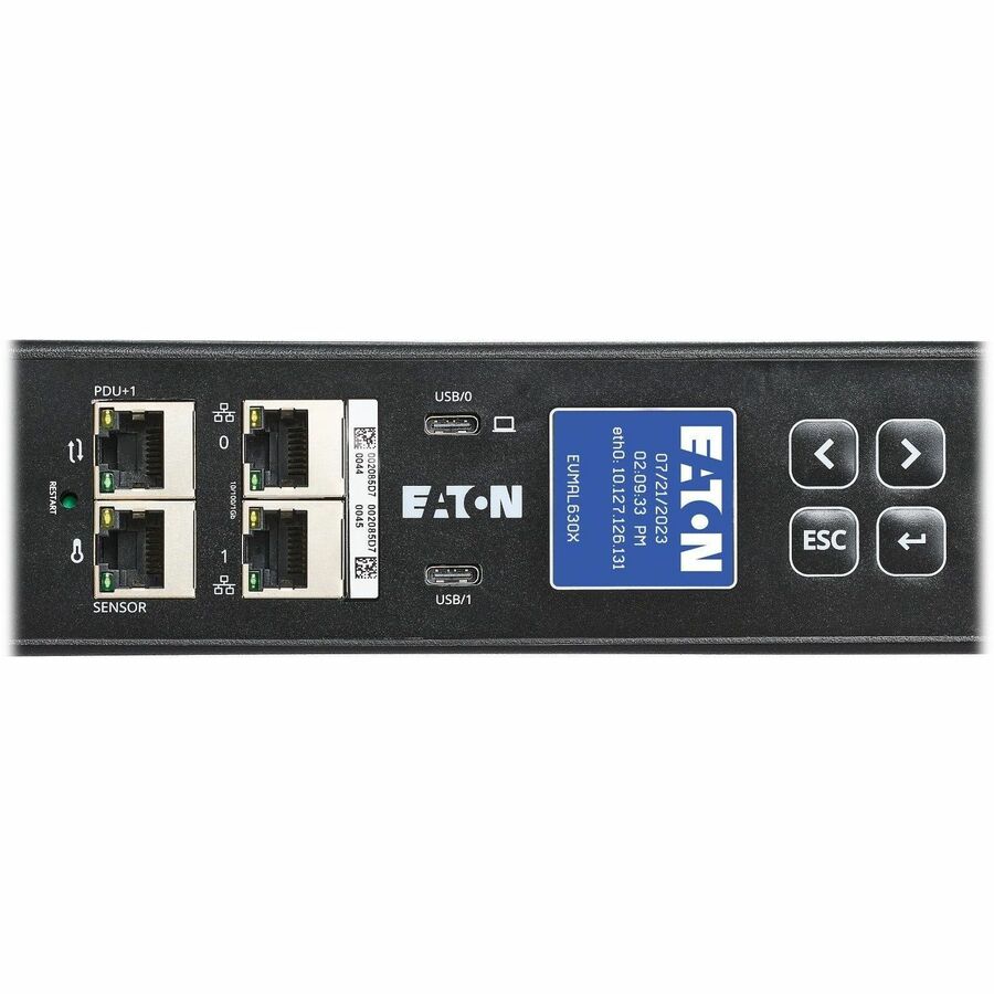 Eaton Single-Phase Managed Rack PDU G4, 208V, 42 Outlets, 24A, 5.8kW, L6-30 Input, 10 ft. Cord, 0U Vertical — EVMAL630X