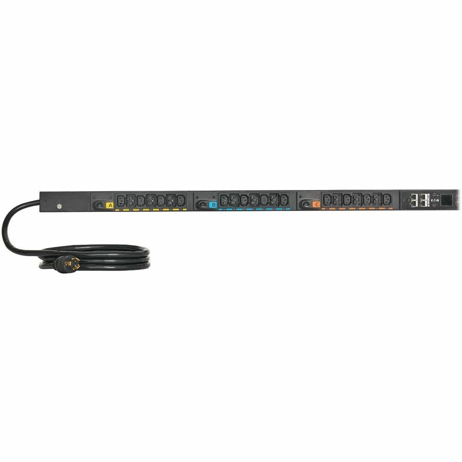 Eaton Single-Phase Managed Rack PDU G4, 208V, 42 Outlets, 24A, 5.8kW, L6-30 Input, 10 ft. Cord, 0U Vertical — EVMAL630X