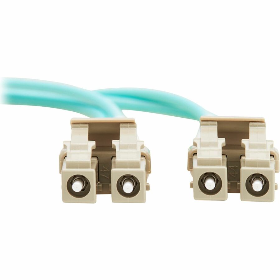 Eaton Tripp Lite Series 10Gb Duplex Multimode 50/125 OM3 OFNP Fiber Patch Cable (LC/LC) - Aqua, 7 m (23 ft.), TAA — N820-07M-TAA
