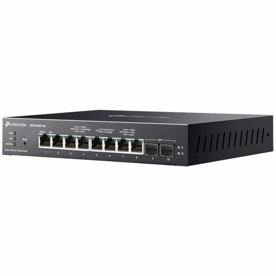 TP-Link Omada 8-Port 2.5GBASE-T and 2-Port 10GE SFP+ Smart Switch with 8-Port PoE+ — SG2210XMP-M2