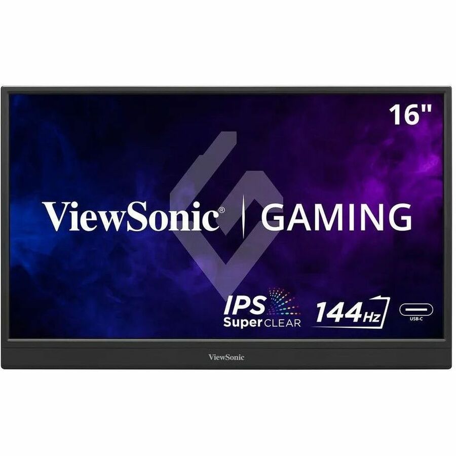 ViewSonic VX1654 16 Inch 1080p Portable IPS Gaming Monitor with 144Hz, AMD FreeSync, 2 Way Powered 60W USB C, Mini HDMI, and Built-in Stand with Protective Cover — VX1654