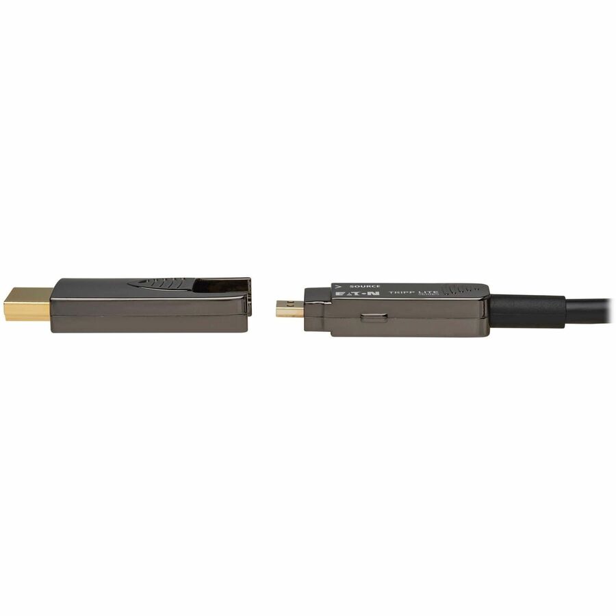 Eaton Tripp Lite series 8K HDMI Fiber Active Optical Cable (AOC) - 8K UHD @ 60 Hz, HDR, Detachable Connector, M/M, Black, 40 m (131 ft.) — P568FM-40M-8K6
