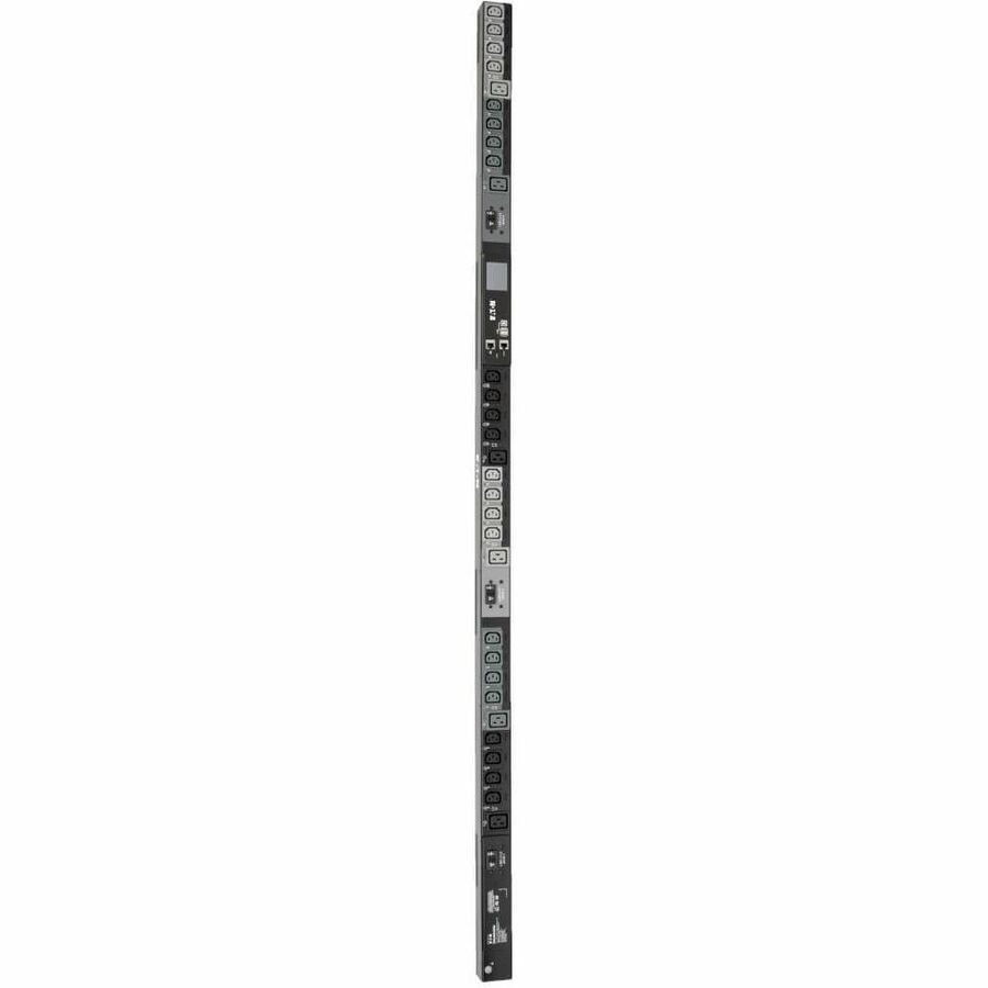 Eaton 10kW 200-240V 3PH Switched PDU - LX Interface, Gigabit, 30 Outlets, L21-30P Input, LCD, 1.8 m Cord, 0U 1.8 m Height, TAA — PDU3EVSR6L2130