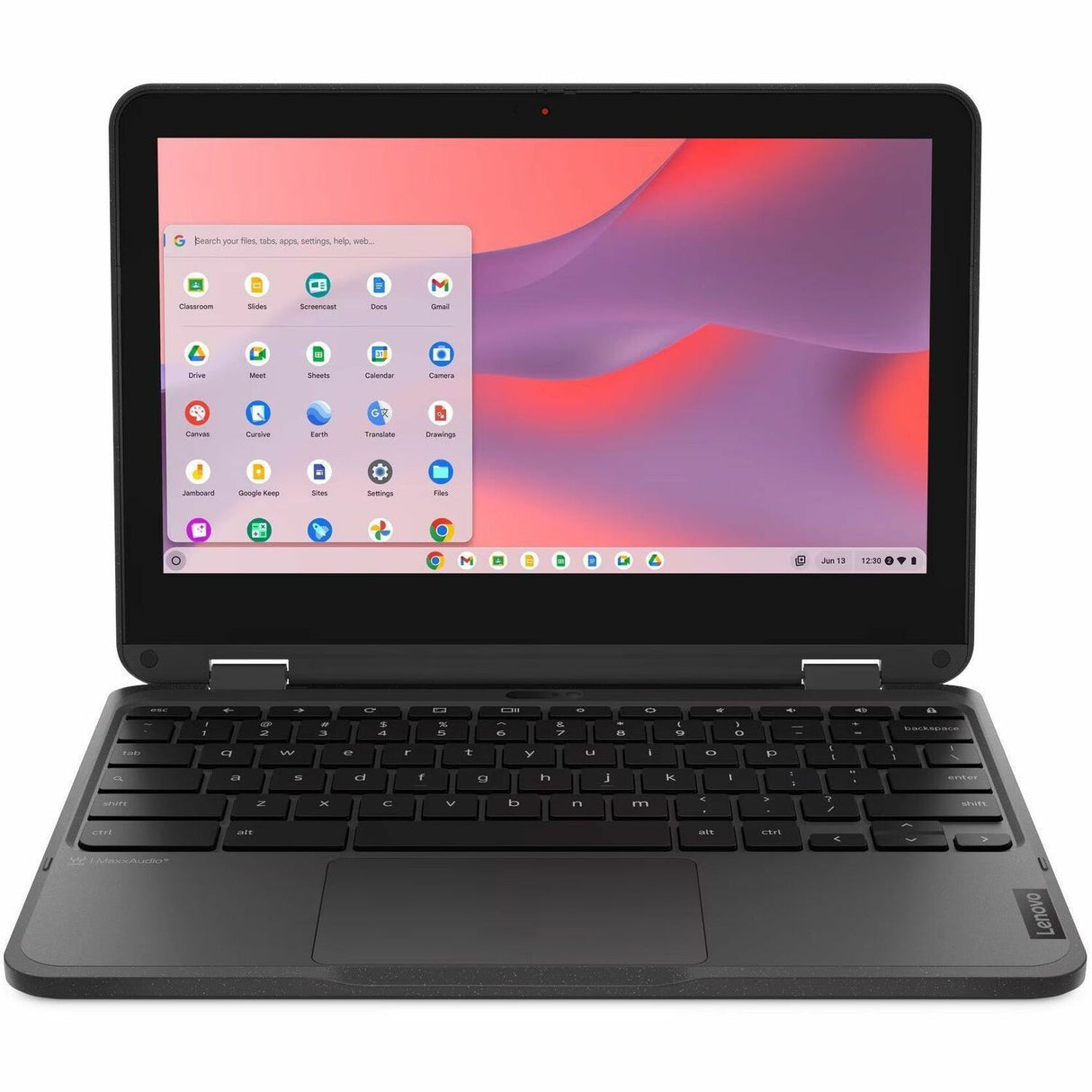 Lenovo 500e Chromebook Gen 4s 83L40001US 11.6" Touchscreen Convertible 2 in 1 Chromebook - HD - Intel N-Series N100 - 8 GB - 64 GB Flash Memory - English Keyboard - Gray — 83L40001US