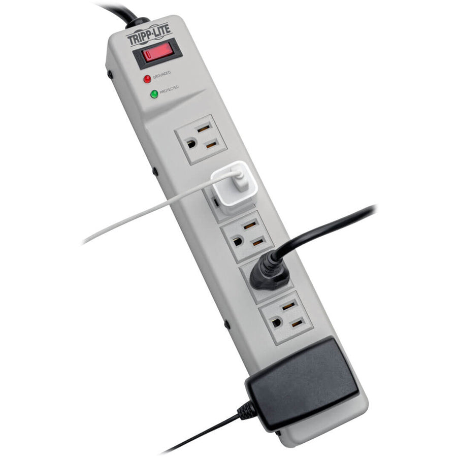 Eaton Tripp Lite Series Protect It! Surge Protector with 6 Right-Angle Outlets, 6 ft. (1.83 m) Cord, 1340 Joules, Diagnostic LEDs, Metal Case — TLM626