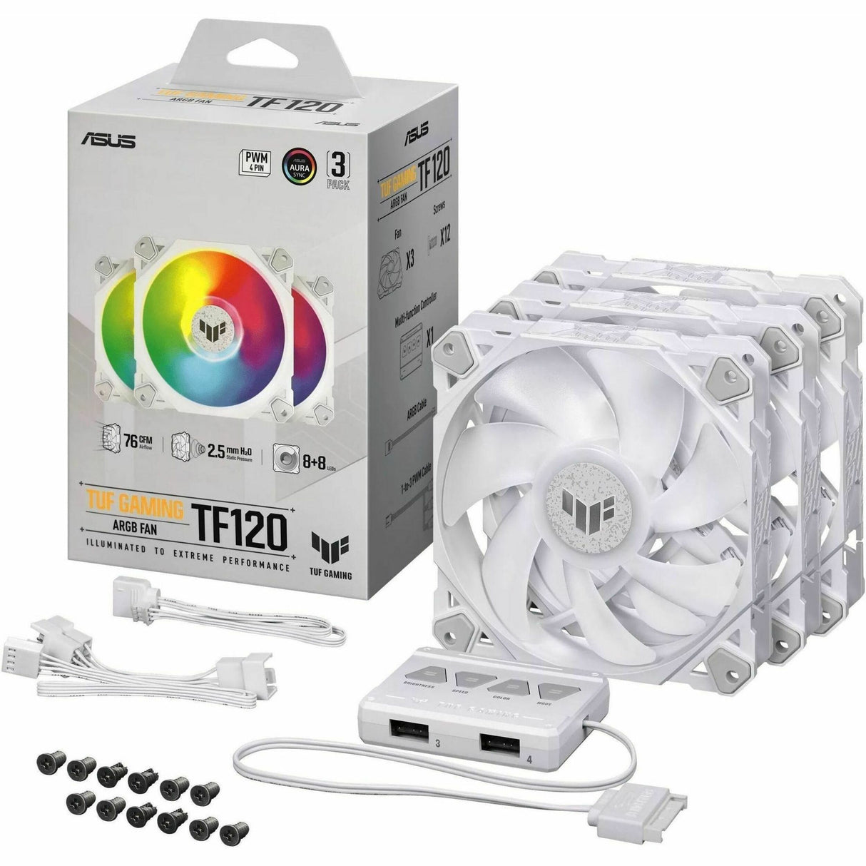 TUF Gaming TF120 ARGB Cooling Fan — TUF GAMING TF120 ARGB 3n1