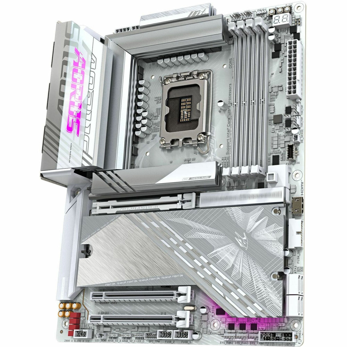 Aorus Ultra Durable Z890 A ELITE X ICE Gaming Desktop Motherboard - Intel Z890 Chipset - Socket LGA-1851 - ATX — Z890 AORUS ELITE X ICE