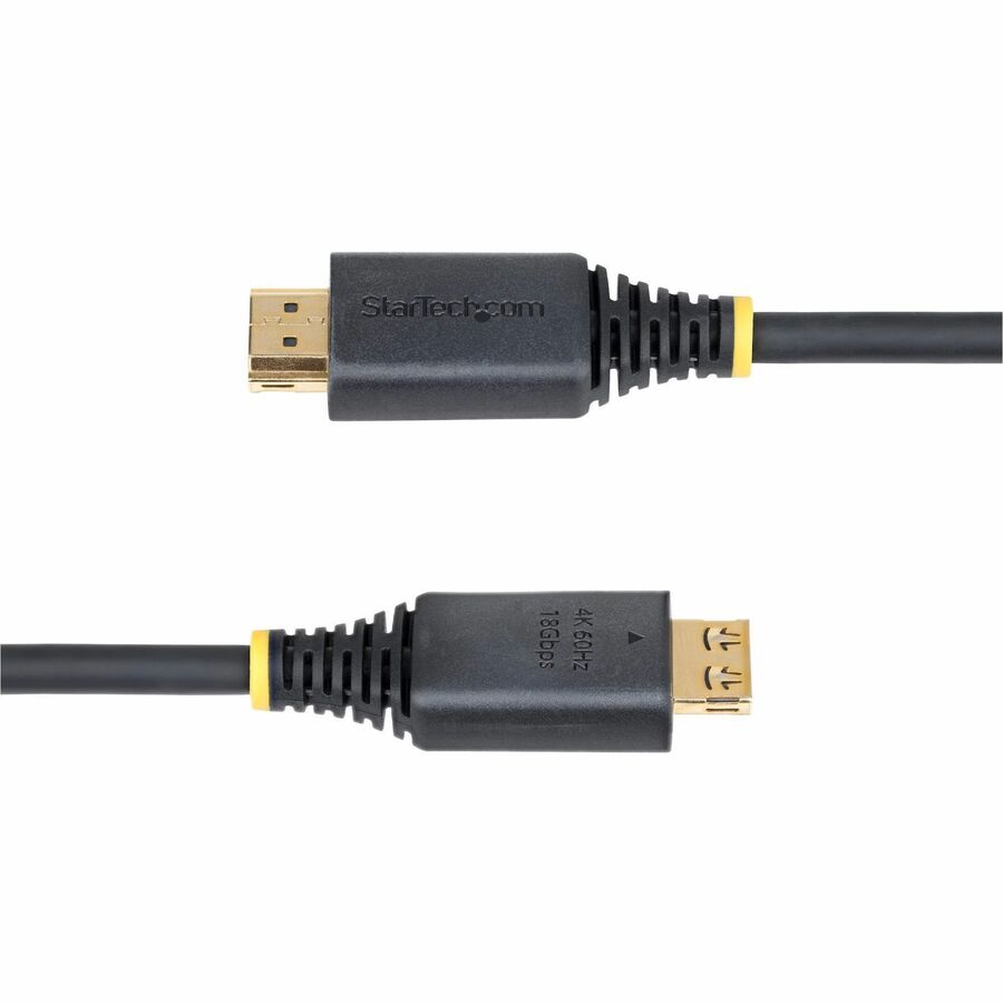 StarTech.com 10ft (3m) High Speed HDMI Cable with Gripping Connectors, 4K 60Hz/1440p 144Hz, 18Gbps, UHD HDMI 2.0 Cord, TPE Jacket — HDMI2-CABLE-GRIP-10F