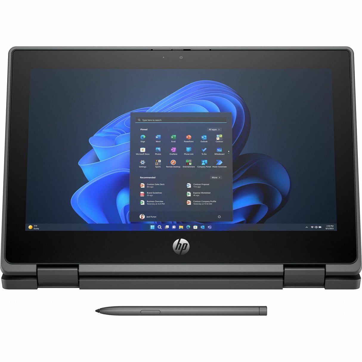 HP Fortis Flip G1i 11.6" Touchscreen Convertible 2 in 1 Notebook - HD - Intel N-Series N150 - 4 GB - 128 GB Flash Memory - Jet Black - Smart Buy — B86C8UT#ABA