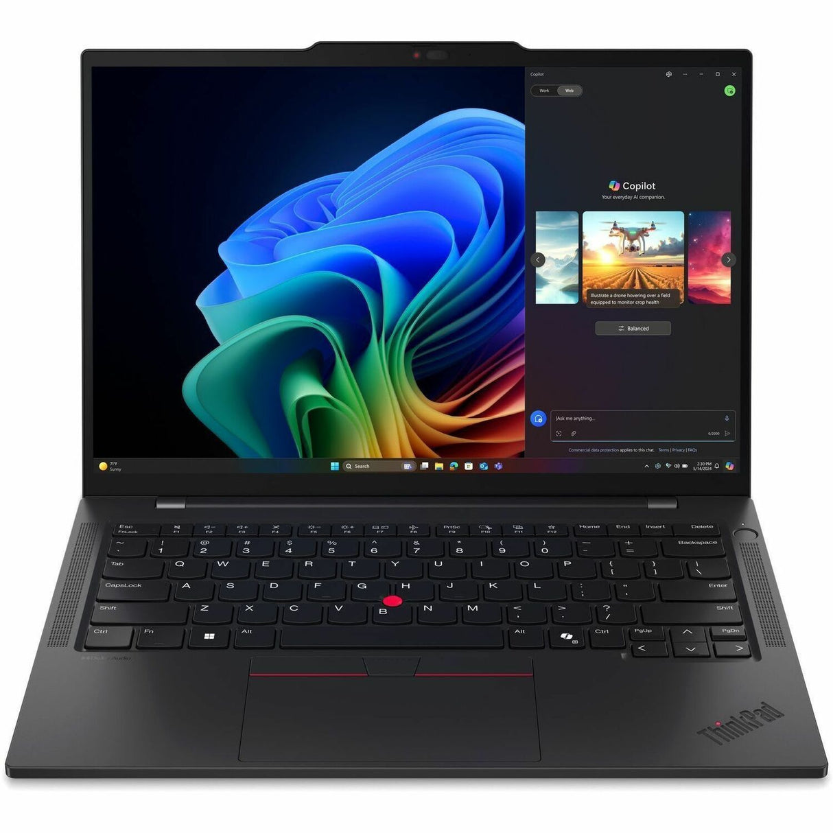 Lenovo ThinkPad T14s Gen 6 21QX000MUS 14" Copilot+ PC Notebook - WUXGA - Intel Core Ultra 7 258V - 32 GB - 512 GB SSD - English Keyboard - Black — 21QX000MUS