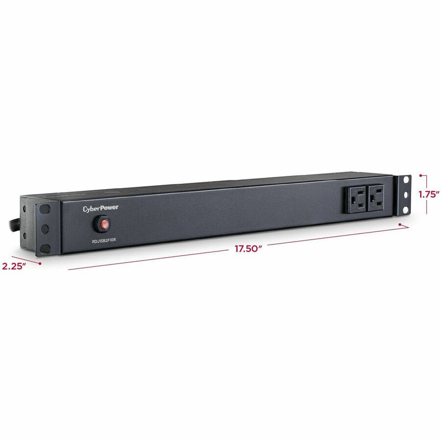 CyberPower PDU15B2F10R 100 - 125 VAC 15A Basic PDU — PDU15B2F10R