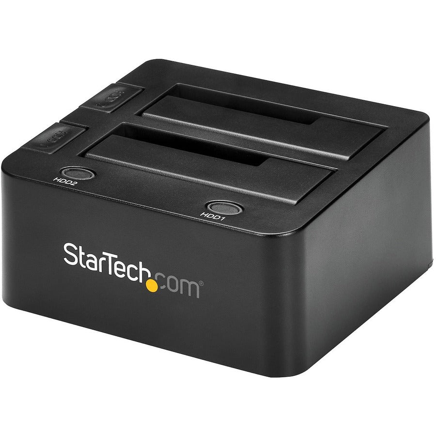 StarTech.com Dual-Bay USB 3.0 to SATA Hard Drive Docking Station, 2.5/3.5" SATA I/II/III, SSD/HDD Dock, USB Hard Drive Bay, Top-Loading — SDOCK2U33
