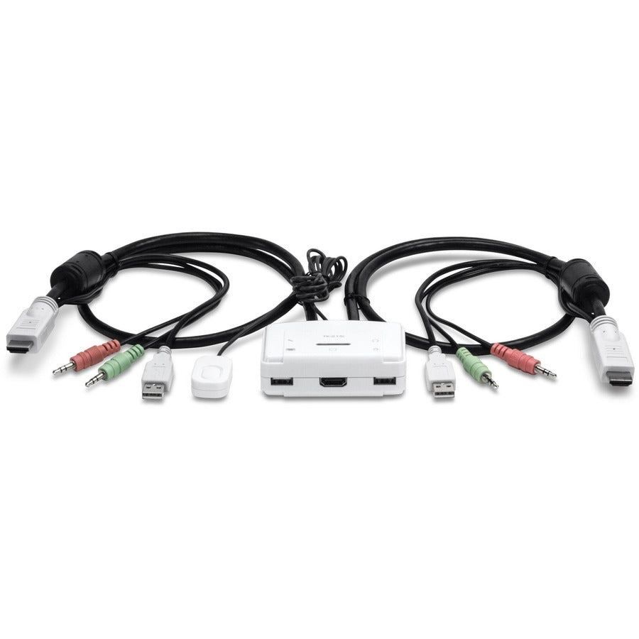 TRENDnet 2-Port HDMI KVM Switch, Control 2 Computers With One Set Of Console Controls, Full HD 1080P, HDMI And 3.5 mm Analog Audio, Monitor Switch, Windows And Mac KVM Switch Software, White, TK-215I