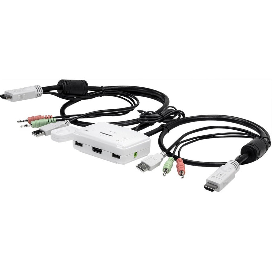 TRENDnet 2-Port HDMI KVM Switch, Control 2 Computers With One Set Of Console Controls, Full HD 1080P, HDMI And 3.5 mm Analog Audio, Monitor Switch, Windows And Mac KVM Switch Software, White, TK-215I