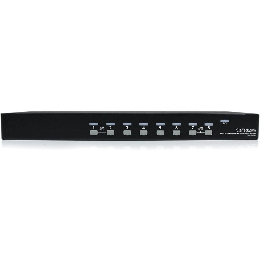 StarTech.com 8 Port 1U Rackmount USB KVM Switch with OSD — SV831DUSBU