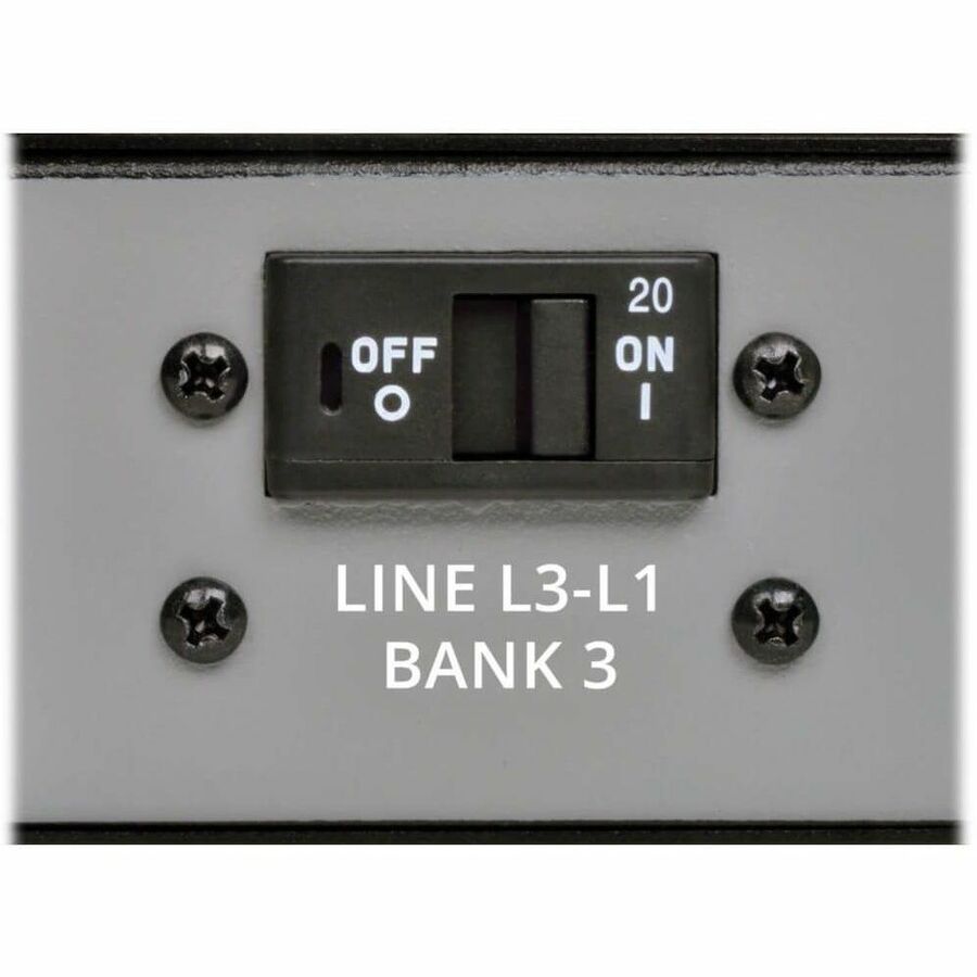 Eaton 10kW 200-240V 3PH Switched PDU, LX Interface, Gigabit, 30 Outlets, L21-30P Input, LCD, 1.8 m Cord, 0U 1.8 m Height, TAA — PDU3EVS6L2130