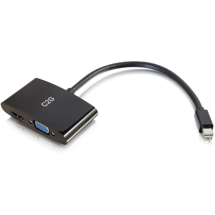 C2G 8in Mini DisplayPort to 4K HDMI or VGA Adapter - Black — 28271