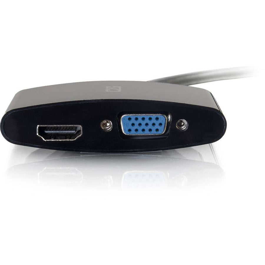 C2G 8in Mini DisplayPort to 4K HDMI or VGA Adapter - Black — 28271
