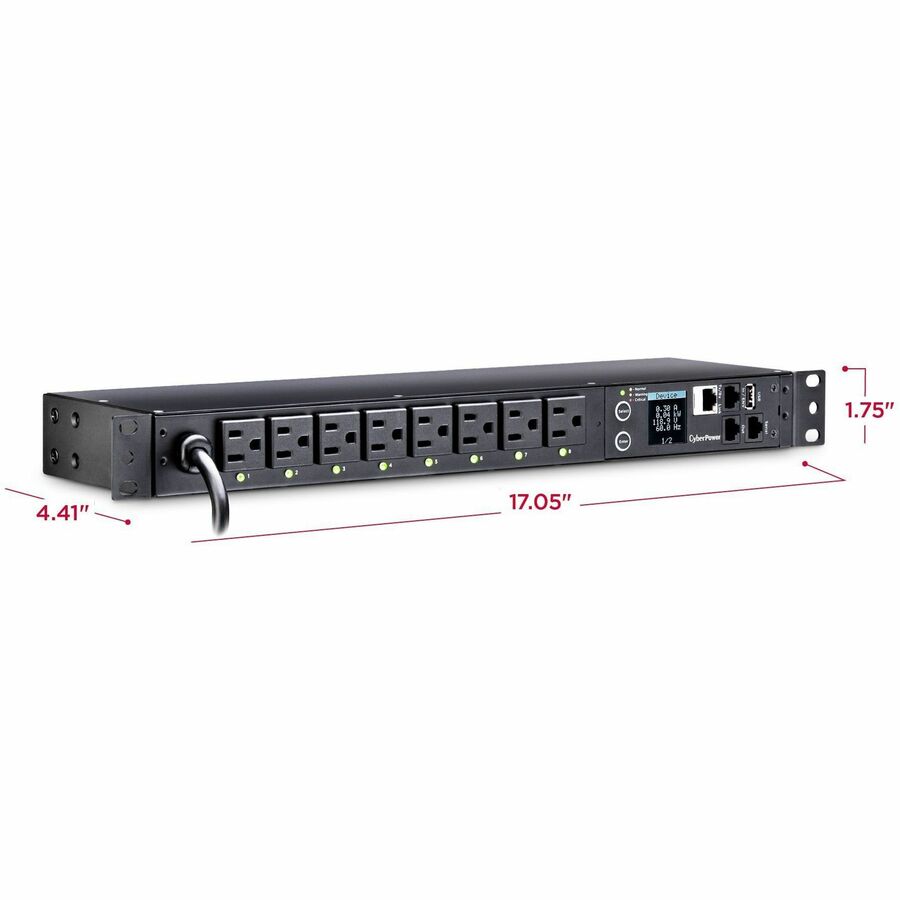 CyberPower PDU41001 Single Phase 100 - 120 VAC 15A Switched PDU — PDU41001