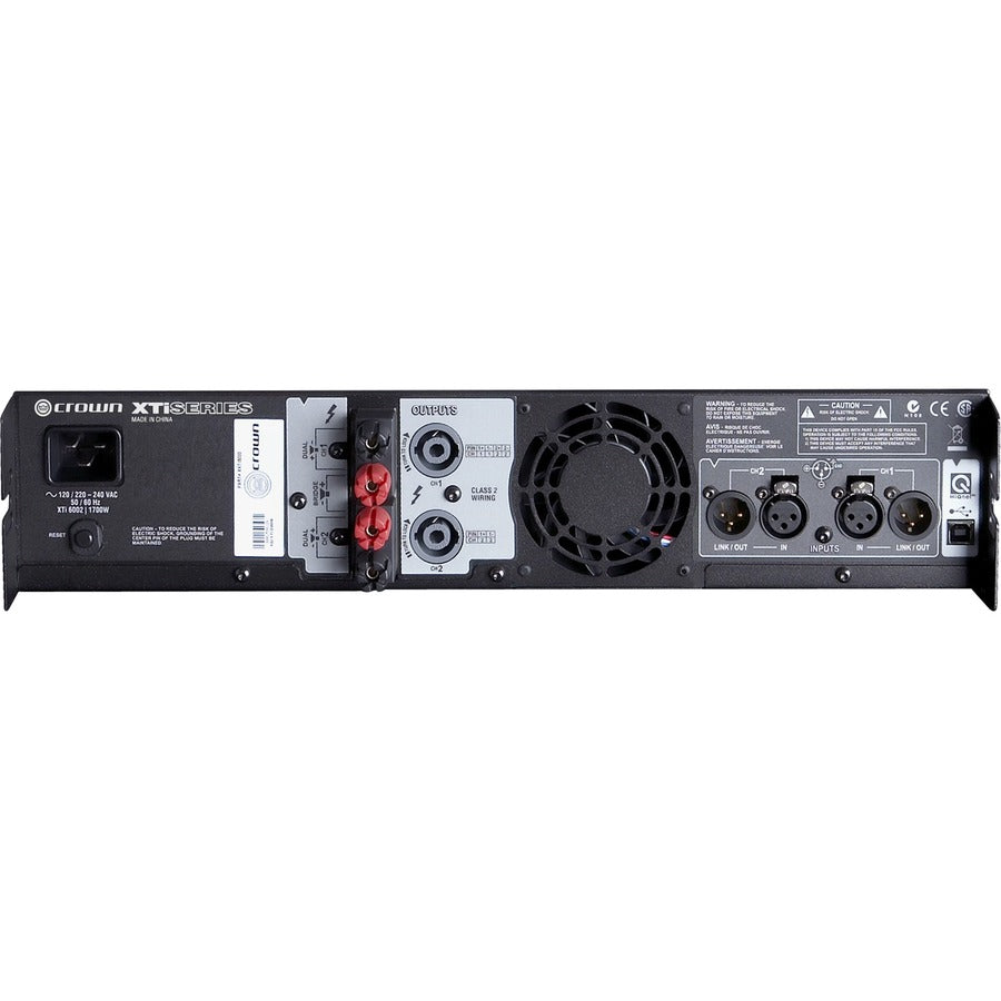 Crown XTI 6002 Amplifier - 4200 W RMS - 2 Channel - Black — NXTI6002-U-US