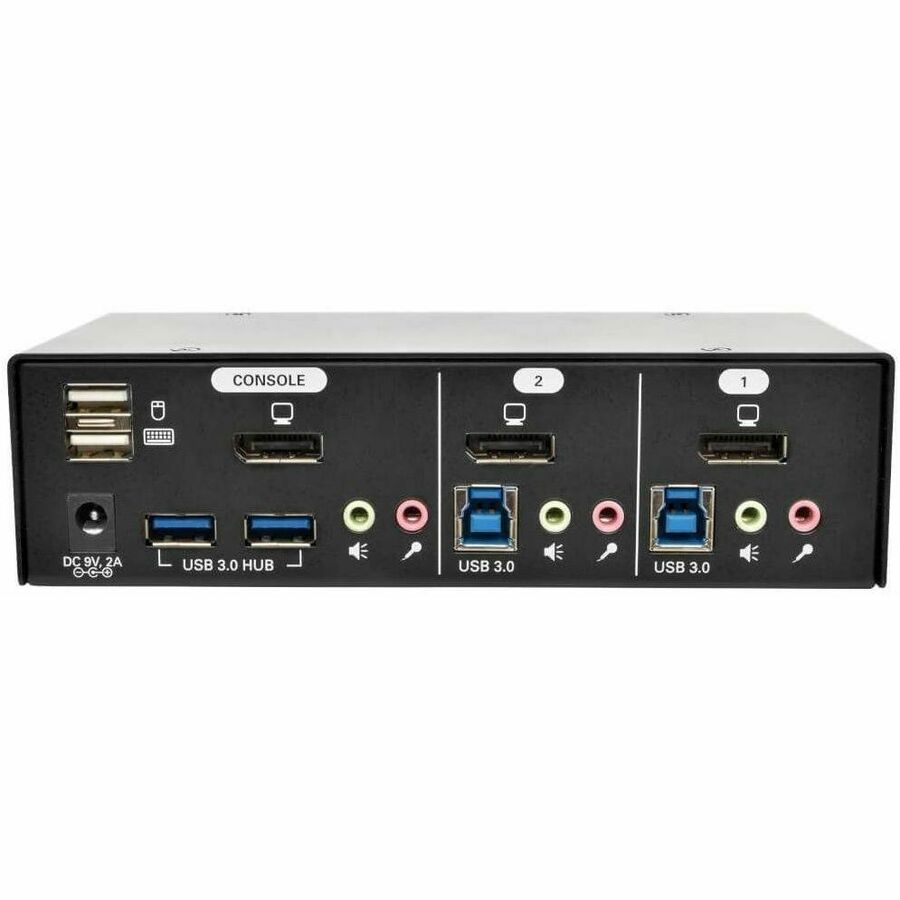 Eaton Tripp Lite Series 2-Port DisplayPort KVM Switch with Audio, Cables and USB 3.0 SuperSpeed Hub — B004-DPUA2-K