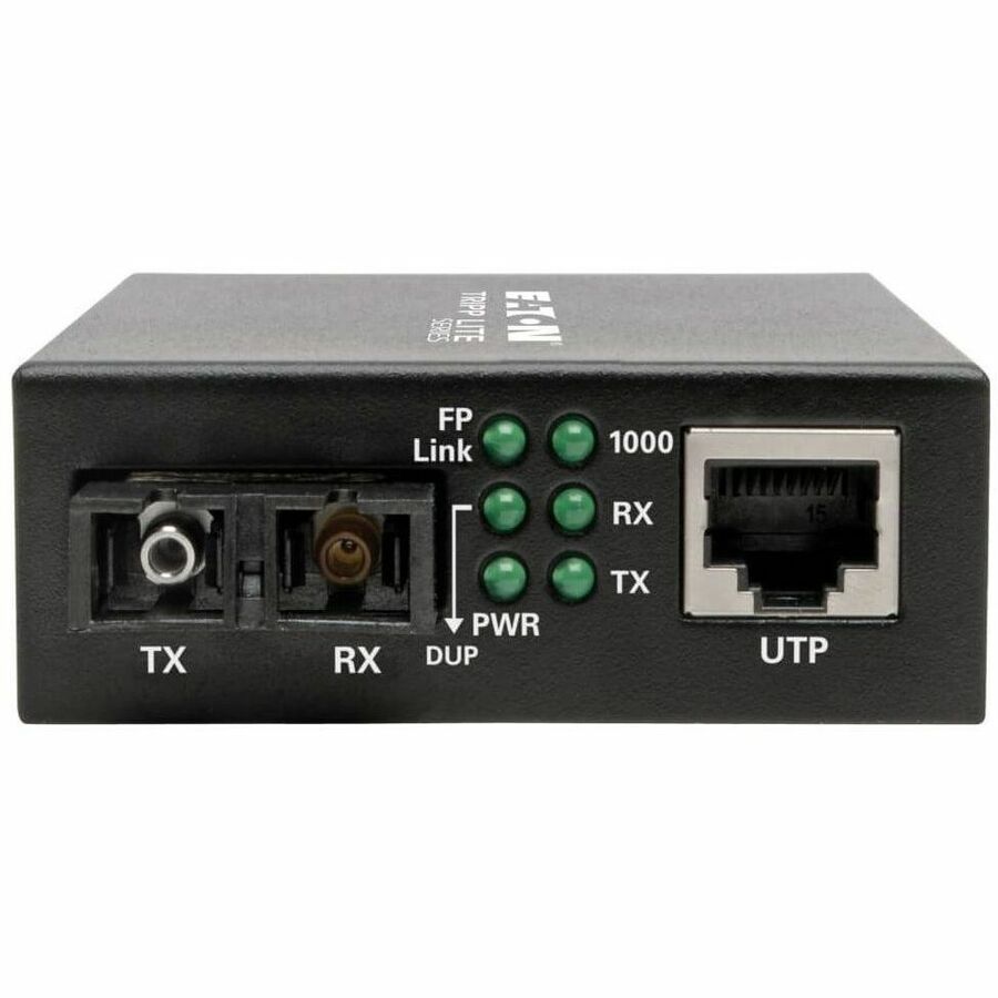 Eaton Tripp Lite Series Gigabit Singlemode Fiber to Ethernet Media Converter, SC, 1310 nm, 20 km (12.4 mi.) — N785-INT-SC-SM