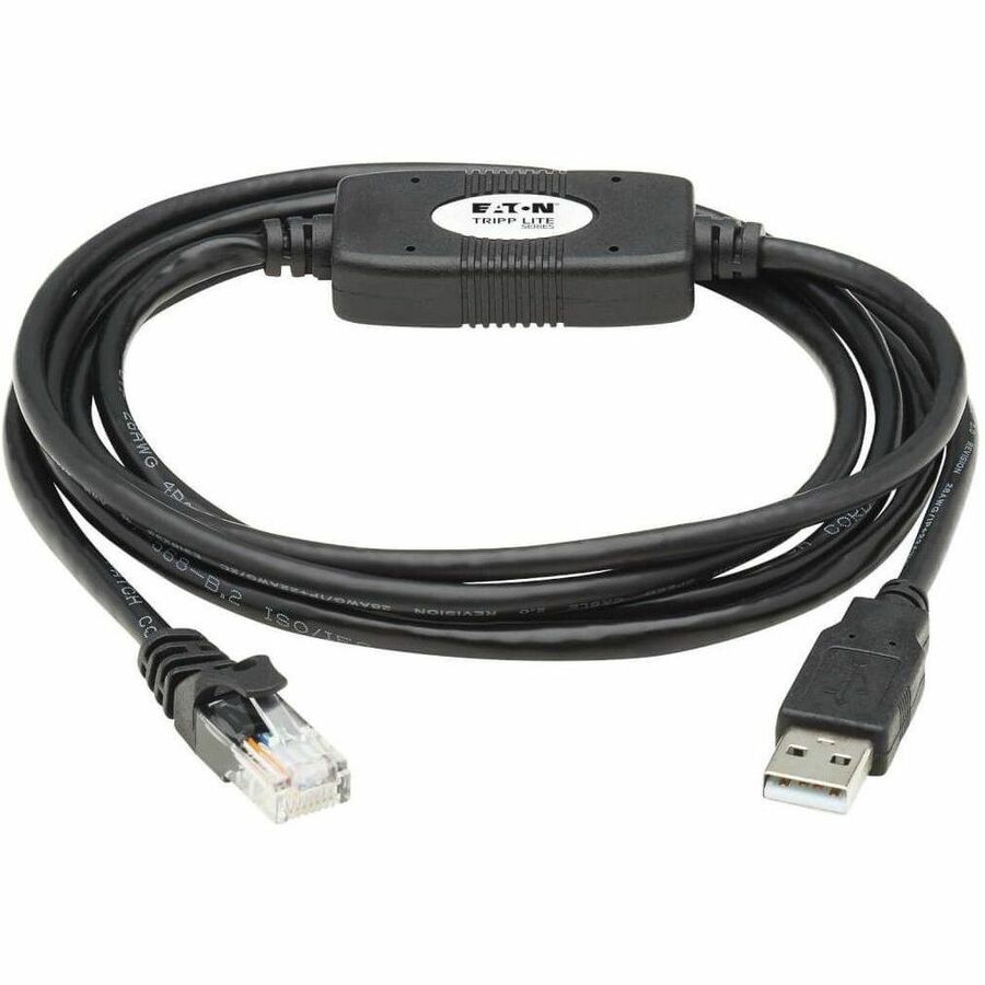 Eaton Tripp Lite Series USB-A to RJ45 Rollover Console Cable (M/M) - Cisco Compatible, 250 Kbps, 6 ft. (1.83 m), Black — U009-006-RJ45-X