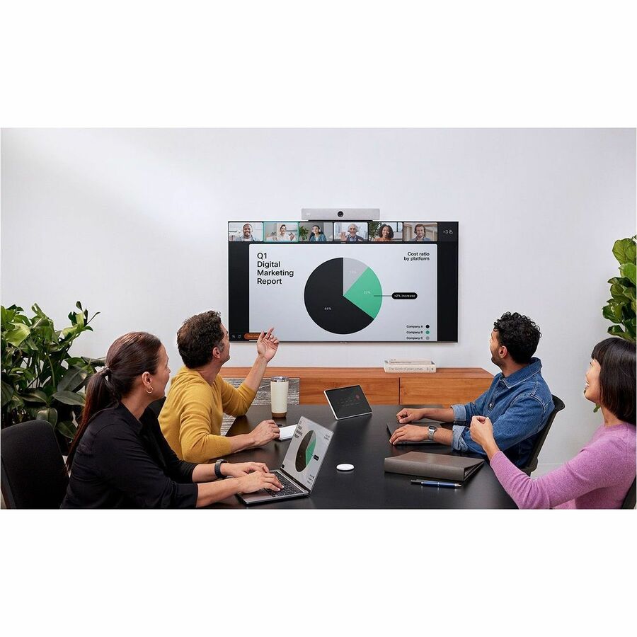 Cisco Webex Room Bar (First Light Color) with Table-stand Room Navigator — CS-BAR-T-K9
