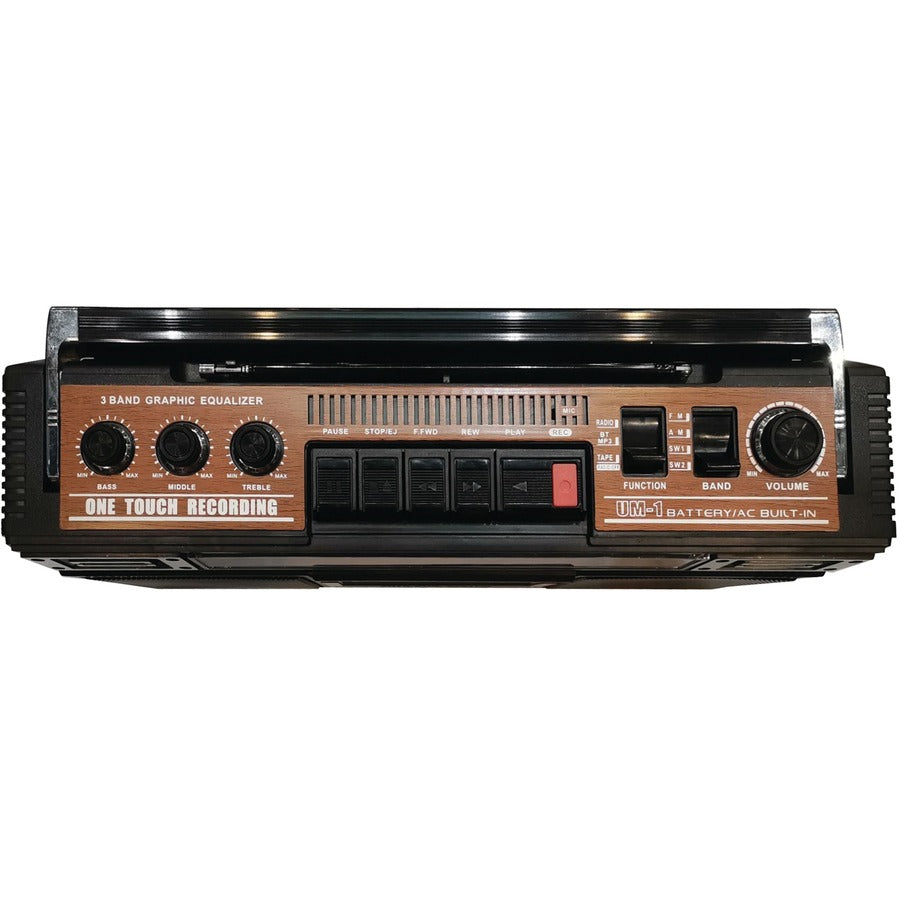 Supersonic 4 Band Radio & Cassette Player + Cassette To Mp3 Converter & Bluetooth — SC-3201BTWOOD