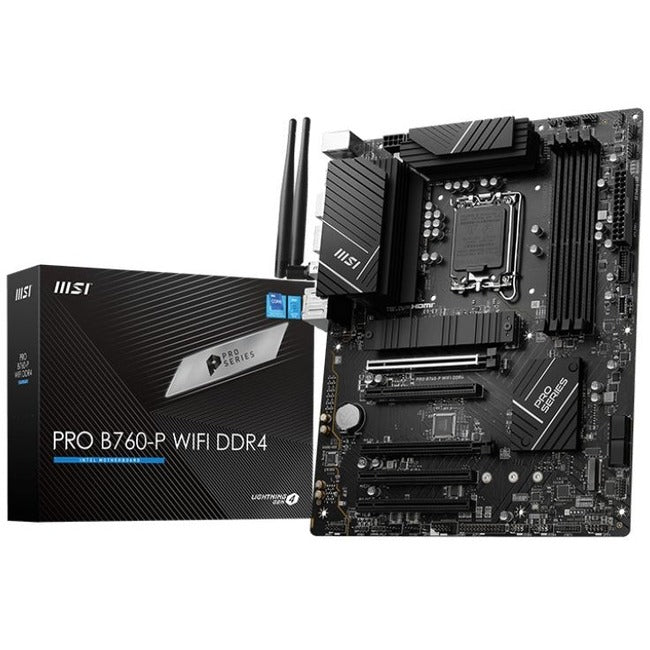 MSI Pro B760-P WIFI DDR4 Gaming Desktop Motherboard - Intel B760 Chipset - Socket LGA-1700 - ATX — PROB760PWIFID4