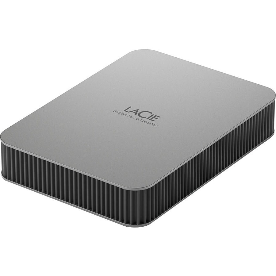 LaCie Mobile Drive STLP4000400 4 TB Portable Hard Drive - 3.5" External - Moon Silver — STLP4000400