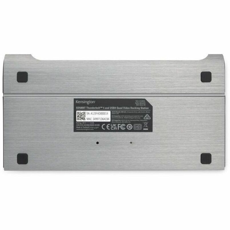 Kensington SD5800T Thunderbolt 4 and USB4 Quad Video Docking Station — K32856NA