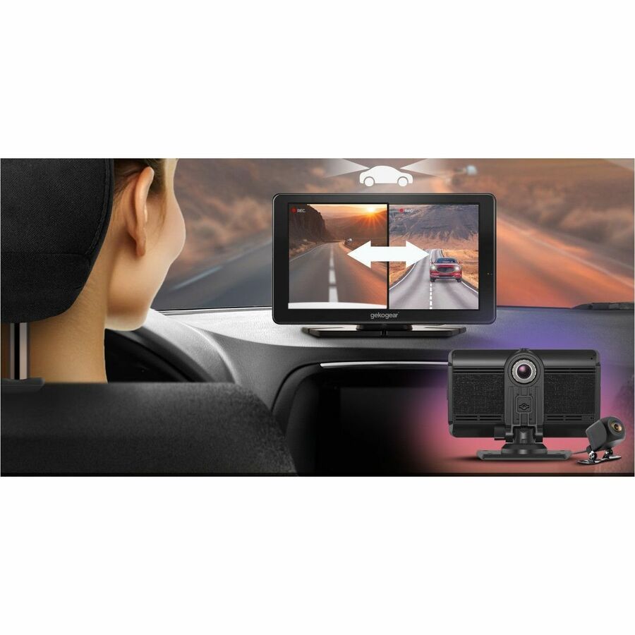 GekoGear Orbit C110 7" Infotainment Display with Dash Cam and Backup Cam — OrbitC110