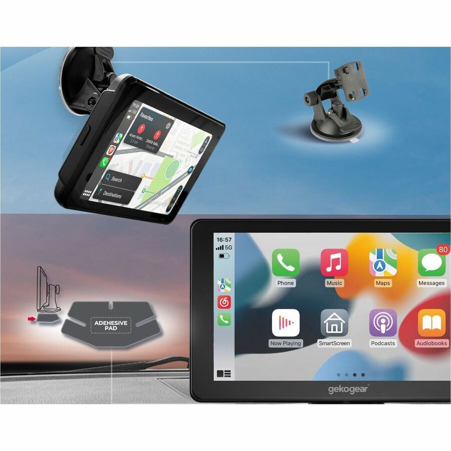 GekoGear Orbit C110 7" Infotainment Display with Dash Cam and Backup Cam — OrbitC110