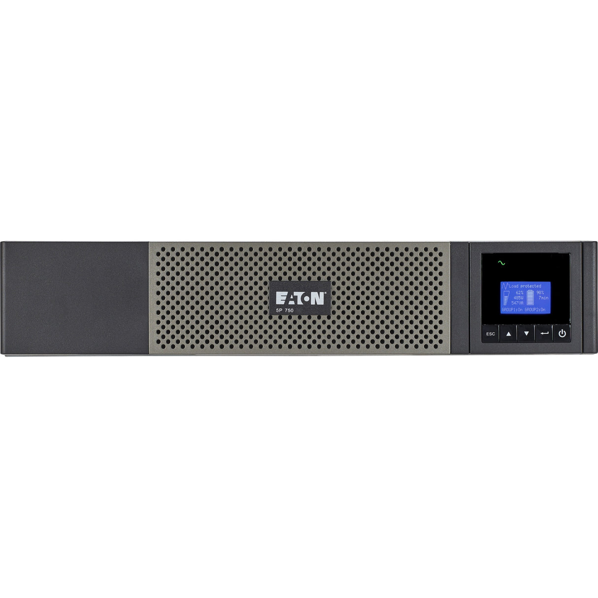 Eaton 5P 750VA 600W 120V Line-Interactive UPS, 5-15P, 10x 5-15R Outlets, 16-Inch Depth, True Sine Wave, Cybersecure Network Card Option, 2U — 5P750RC