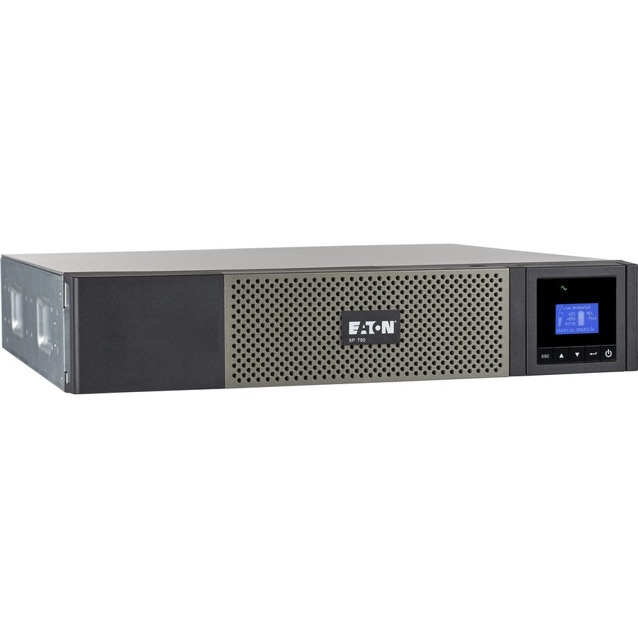 Eaton 5P 750VA 600W 120V Line-Interactive UPS, 5-15P, 10x 5-15R Outlets, 16-Inch Depth, True Sine Wave, Cybersecure Network Card Option, 2U — 5P750RC