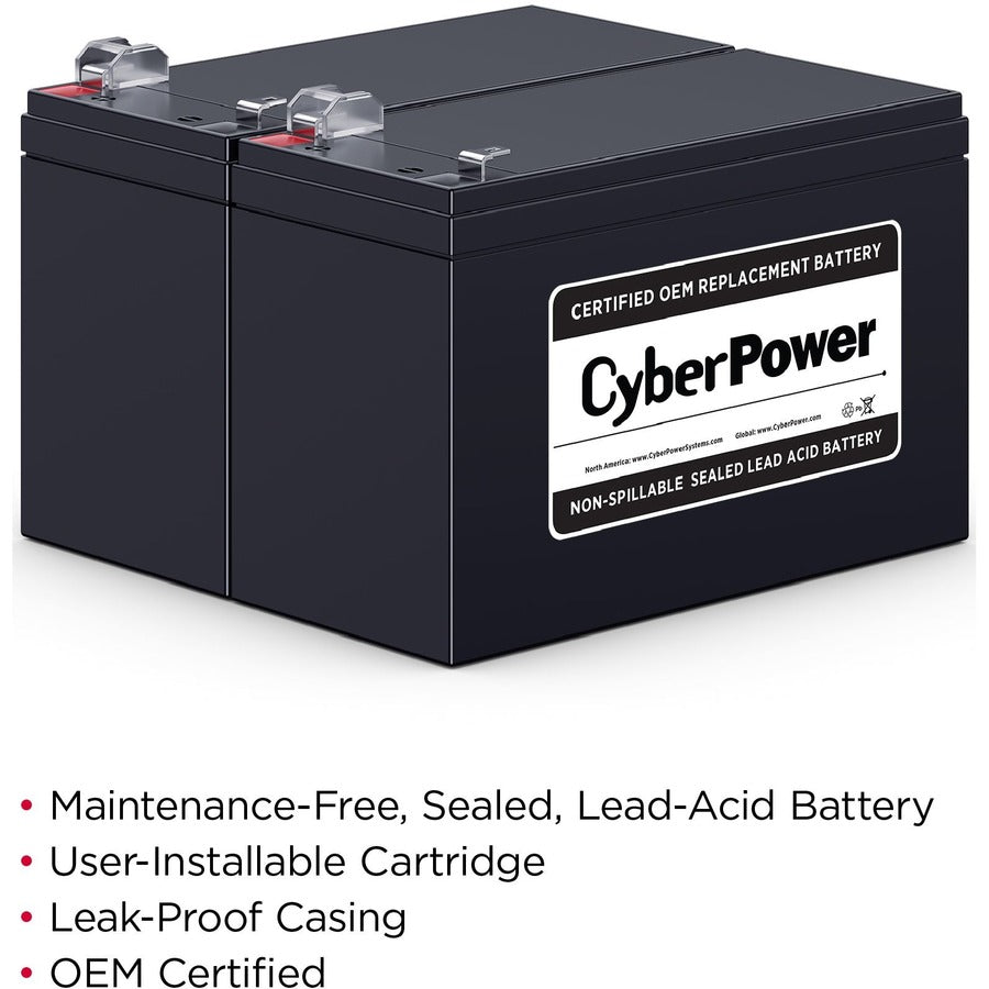 CyberPower RB1290X2 Replacement Battery Cartridge — RB1290X2