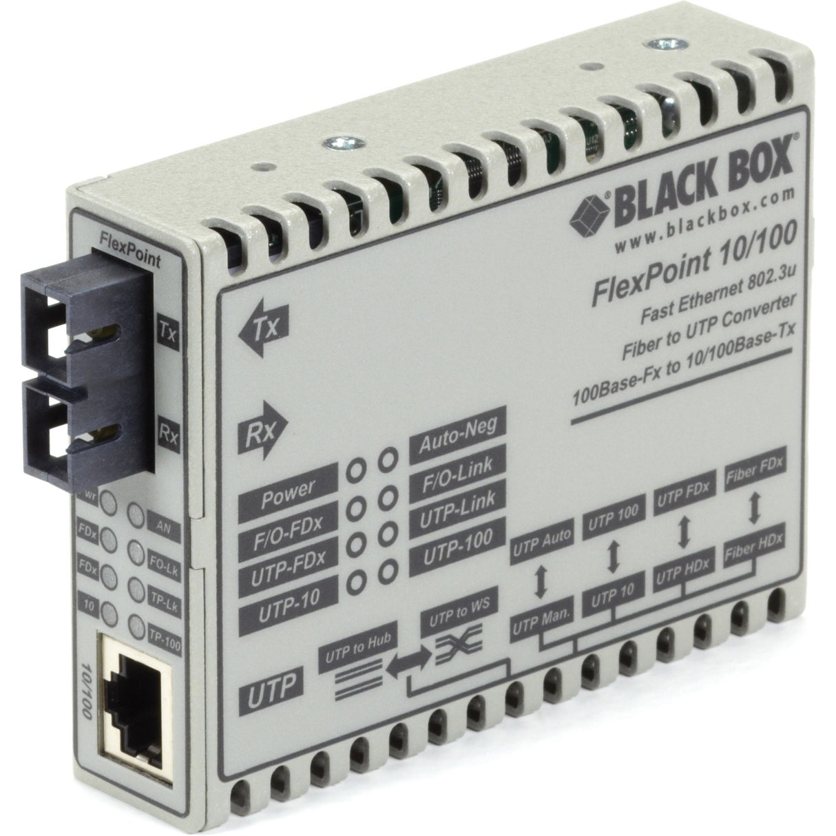 Black Box FlexPoint LMC100A-SC-R3 Tanscevier Media Converter — LMC100A-SC-R3