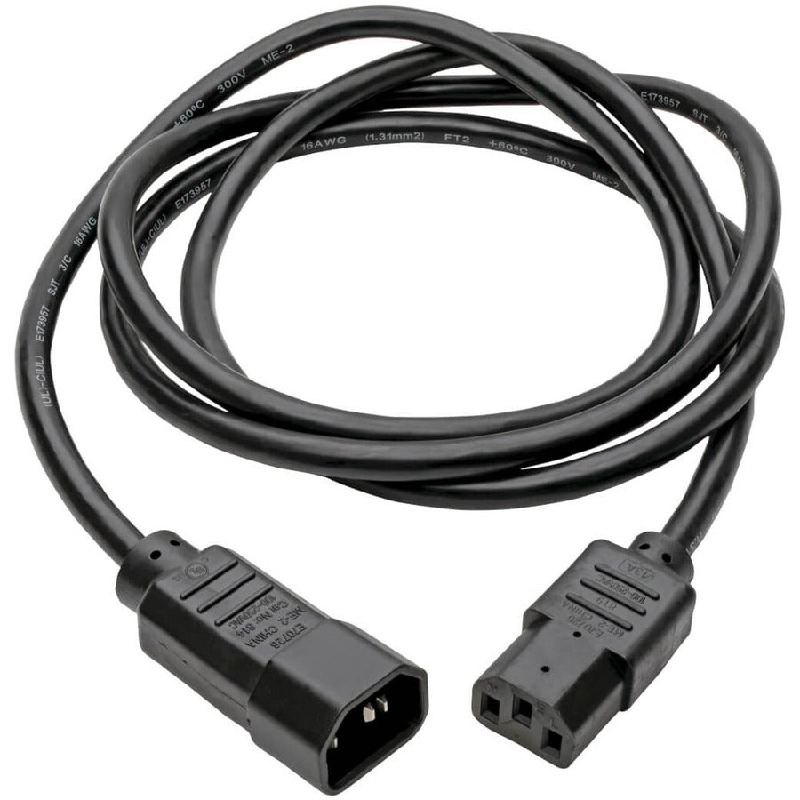 Eaton Tripp Lite Series PDU Power Cord, C13 to C14 - 10A, 250V, 18 AWG, 8 ft. (2.43 m), Black — P004-008