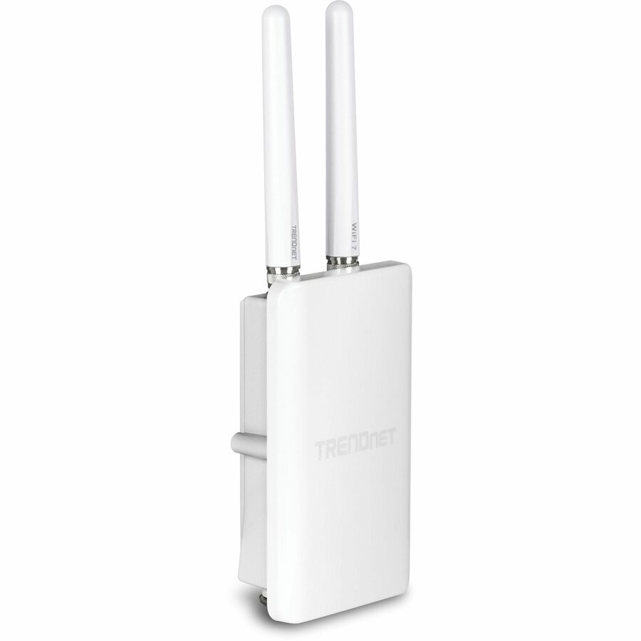 TRENDnet 3/6/7 dBi Outdoor Tri-Band Omni Antenna Kit, TEW-A057, 2.4GHz, 5GHz, 6GHz, Compatible with 802.11be/ ax/ac/n/g/b/a Routers and Access Points, N-Type Connector, White — TEW-AO57