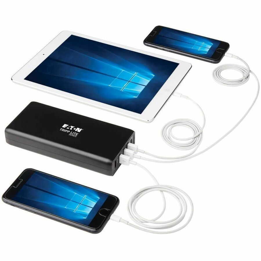 Eaton Tripp Lite Series USB-IF Certified Multi-Device USB Charger, 110W Total, 1x USB-C PD 3.0 PD port (86W) and 4x USB-A Auto-sensing ports — U280-005-WS4C1