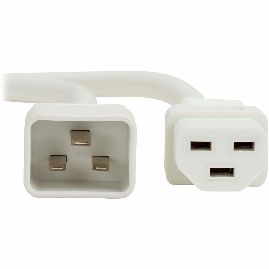 Eaton Tripp Lite Series Power Cord, C20 to C21 - Heavy-Duty, 20A, 250V, 12 AWG, 4 ft. (1.2 m), White — P035-004-AWH