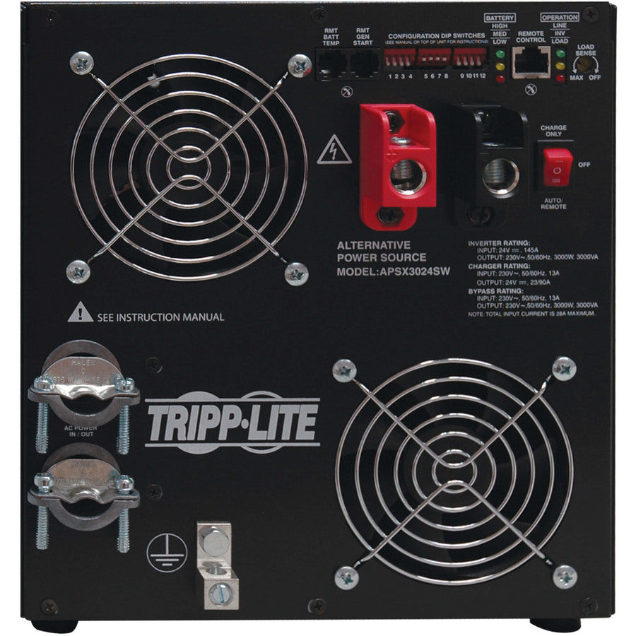 Eaton Tripp Lite Series 3000W APS X Series 24VDC 230V Inverter/Charger with Pure Sine-Wave Output, Hardwired — APSX3024SW