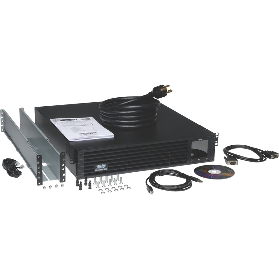 Eaton Tripp Lite Series TAA-Compliant SmartPro 120V 3kVA 2.88kW Line-Interactive Sine Wave UPS, 2U Rack/Tower, Extended Run, Pre-Installed WEBCARDLX Network Interface, LCD, USB, DB9 Serial — SM3000RMXLNTAA