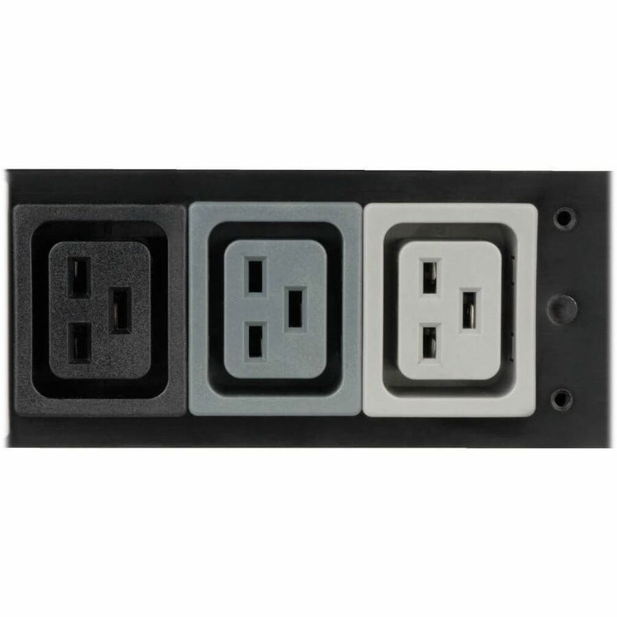 Eaton Tripp Lite Series 8.6kW 3-Phase Local Metered PDU, 208/120V Outlets (36 C13, 6 C19, 6 5-15/20R), 208V L21-30P, 6 ft. (1.83 m) Cord, 0U Vertical, TAA — PDU3MV6L2130