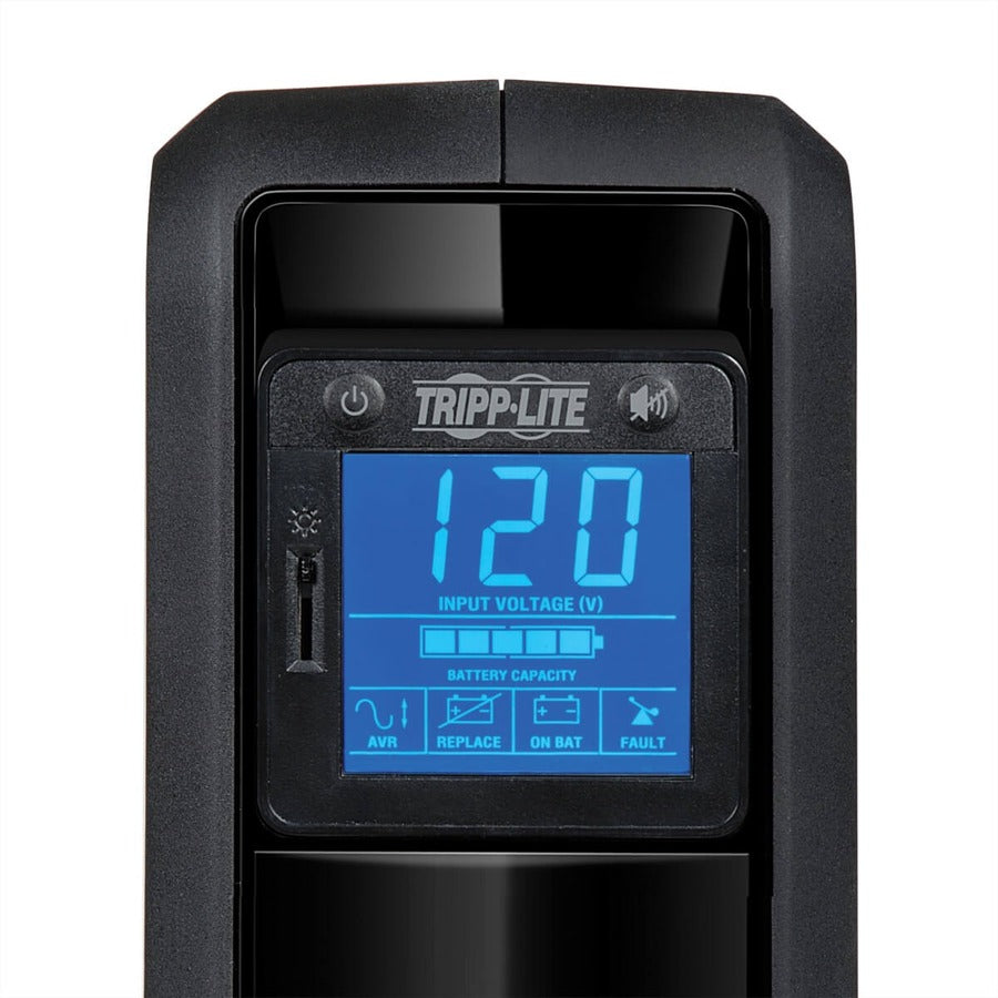 Eaton Tripp Lite Series OmniSmart LCD 120V 650VA 350W Line-Interactive UPS, Tower, LCD display, USB port — OMNI650LCD